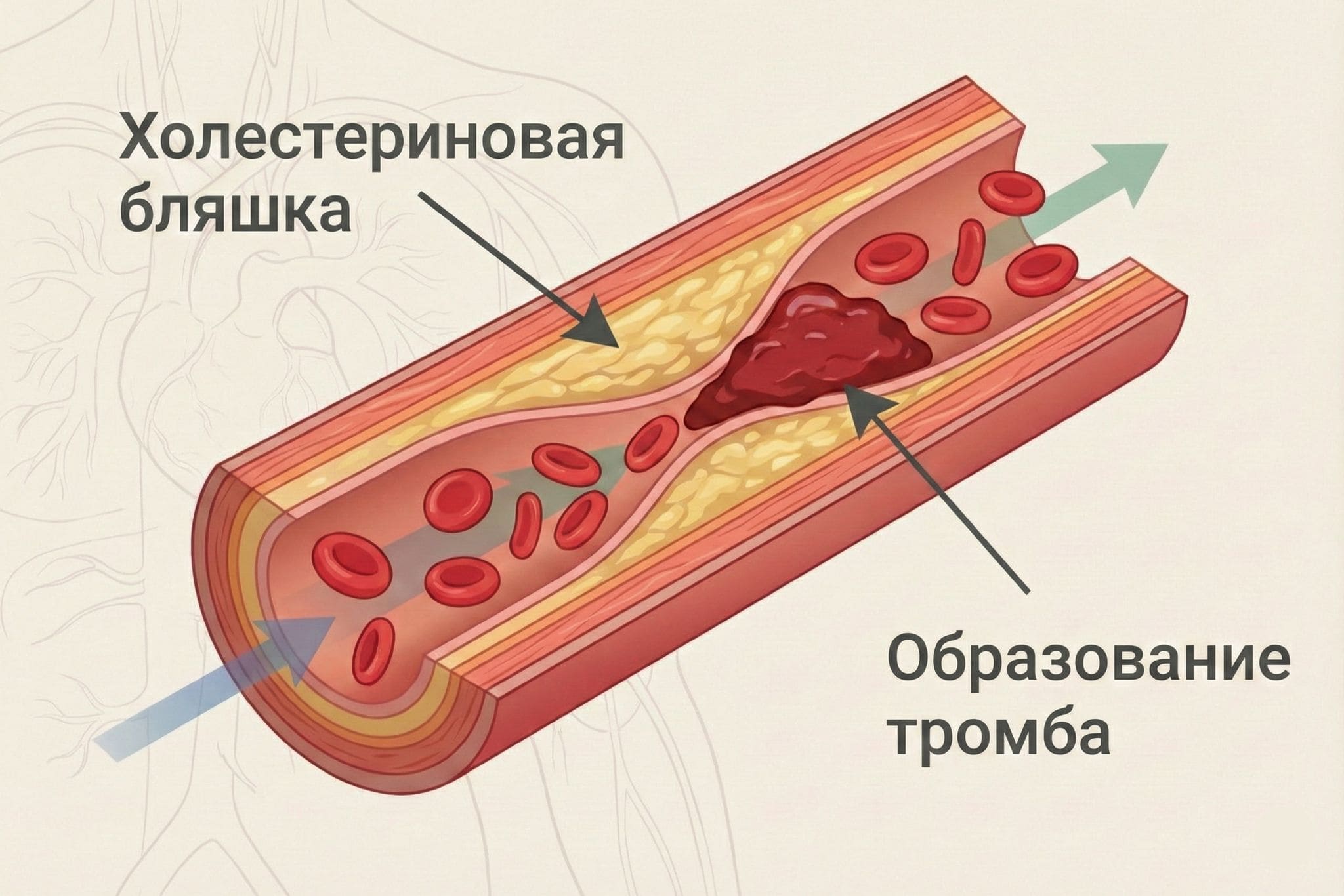 Формирования инфаркта миокарда
